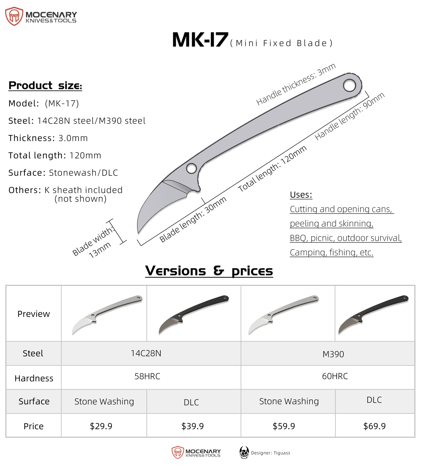 MK-17 Mini Fixed Blade Shipping in January 2025